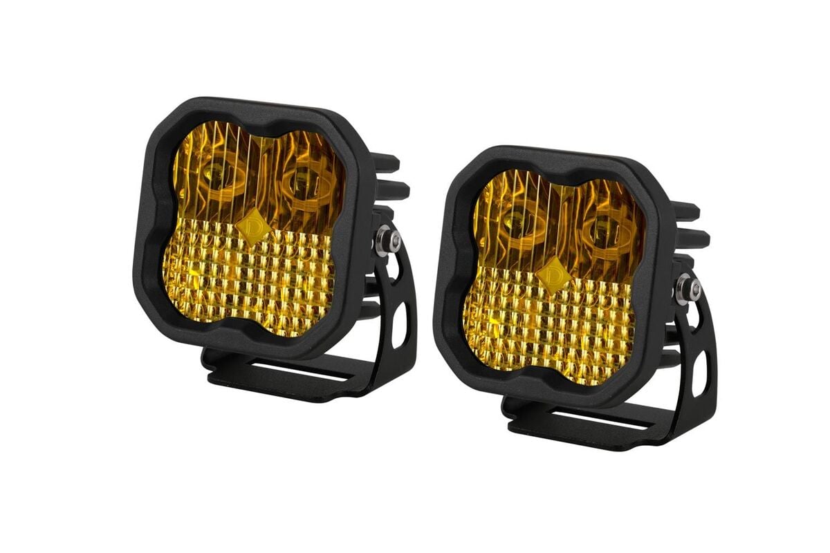 Diode Dynamics Stage Series 3” SAE Yellow Sport LED Pod - Pair