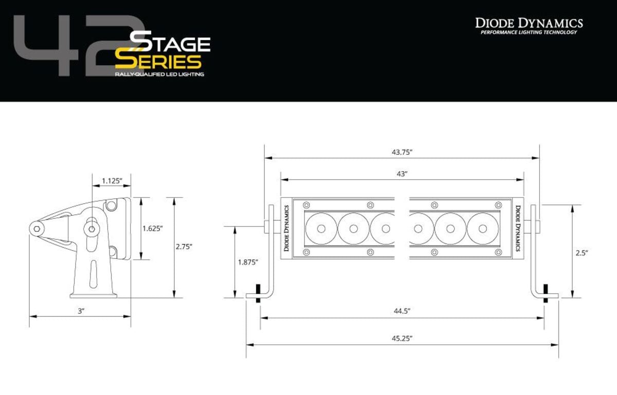 Diode Dynamics Stage Series 42” White Light Bar