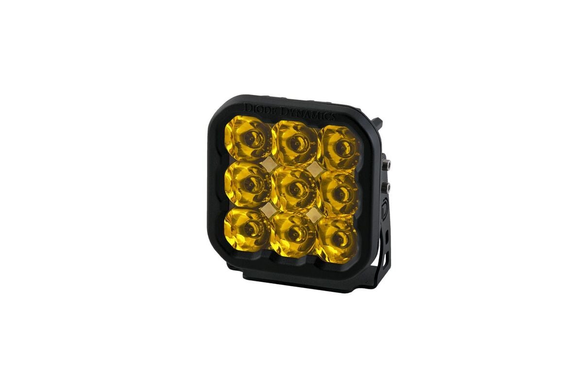 Diode Dynamics Stage Series 5” Yellow Pro LED Pod - Single
