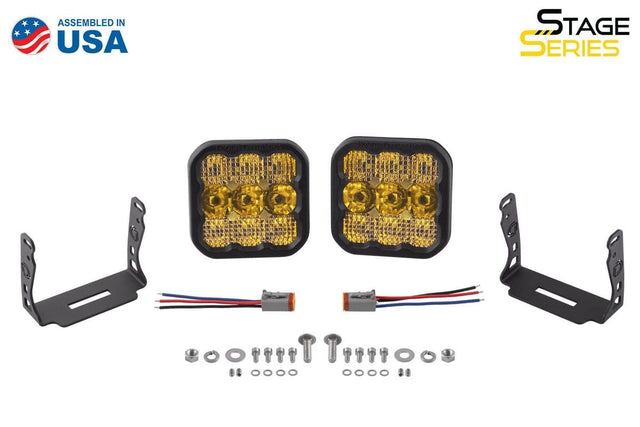 Diode Dynamics Stage Series 5” Yellow Pro LED Pod - Pair