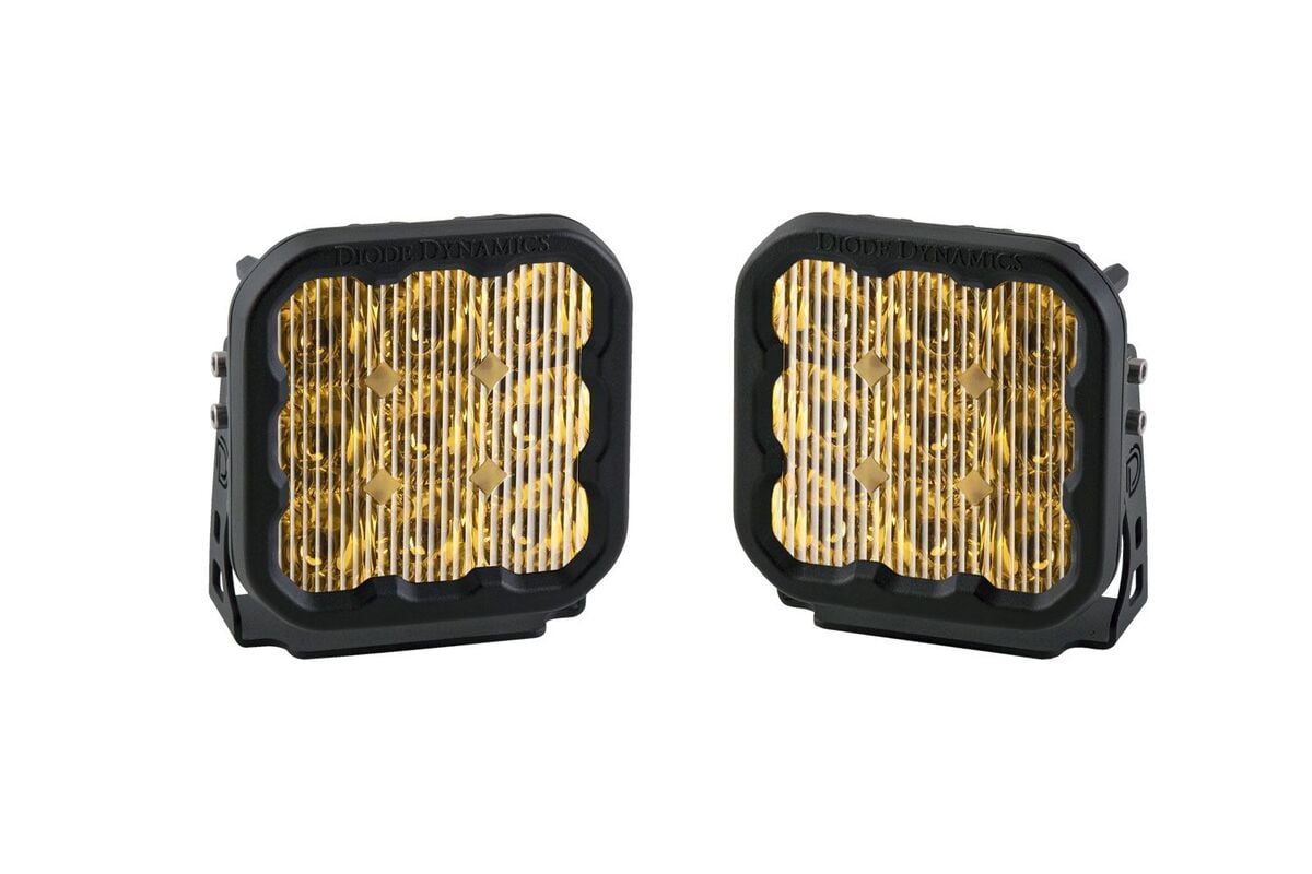 Diode Dynamics Stage Series 5” Yellow Pro LED Pod - Pair