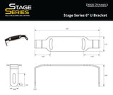Diode Dynamics Stage Series 6" U Bracket