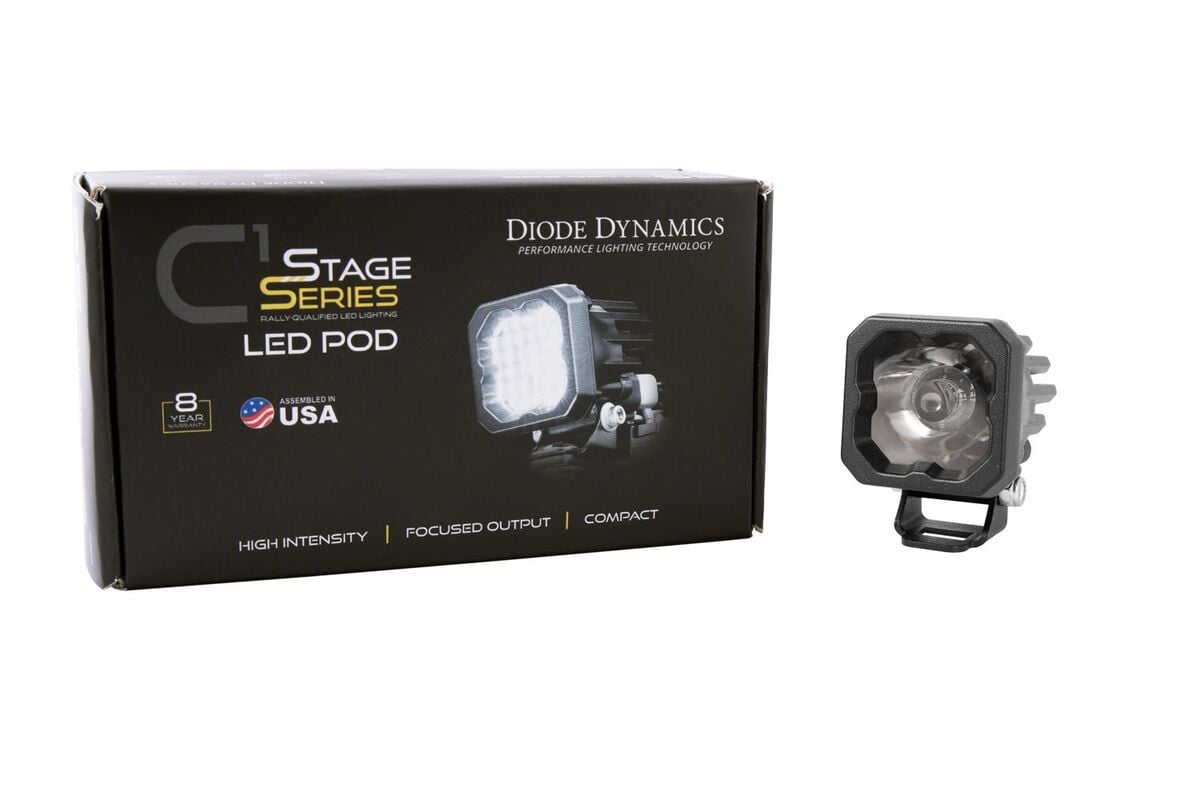 Diode Dynamics Stage Series C1 White Pro Standard LED Pod - Single