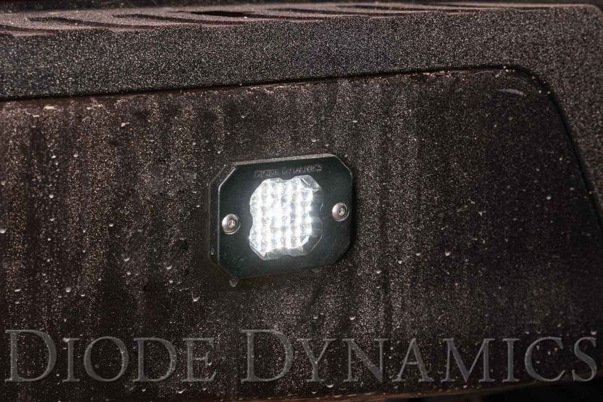Diode Dynamics Stage Series C1 White Sport Flush Mount LED Pod - Pair