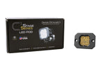 Diode Dynamics Stage Series C1 Yellow Pro Flush Mount LED Pod - One