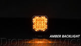 Diode Dynamics Stage Series C1 Yellow Pro Flush Mount LED Pod - One