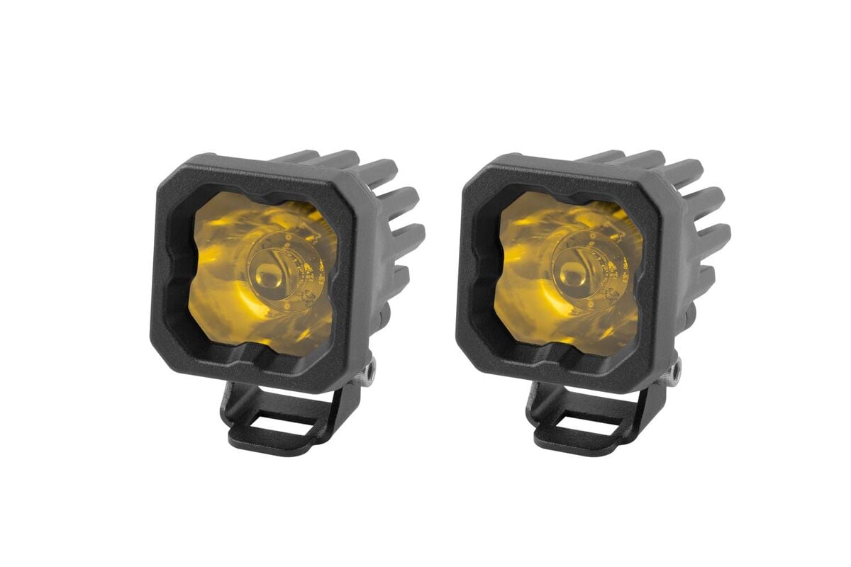 Diode Dynamics Stage Series C1 Yellow Pro Standard LED Pod - Pair