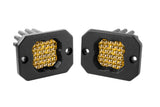 Diode Dynamics Stage Series C1 Yellow Sport Flush Mount LED Pod - Pair