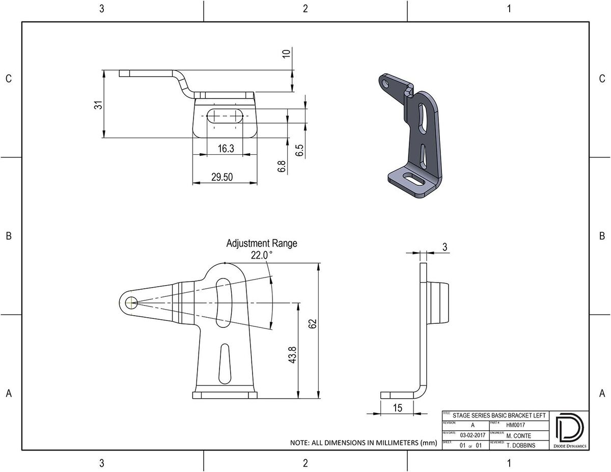 Diode Dynamics Stage Series Lightbar Universal Bracket Kit