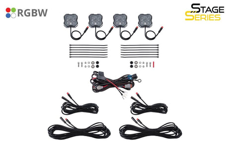 Diode Dynamics Stage Series RGBW LED Rock Light - 4 Pack