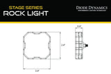 Diode Dynamics Stage Series Single-Color LED Rock Light - 4 Pack