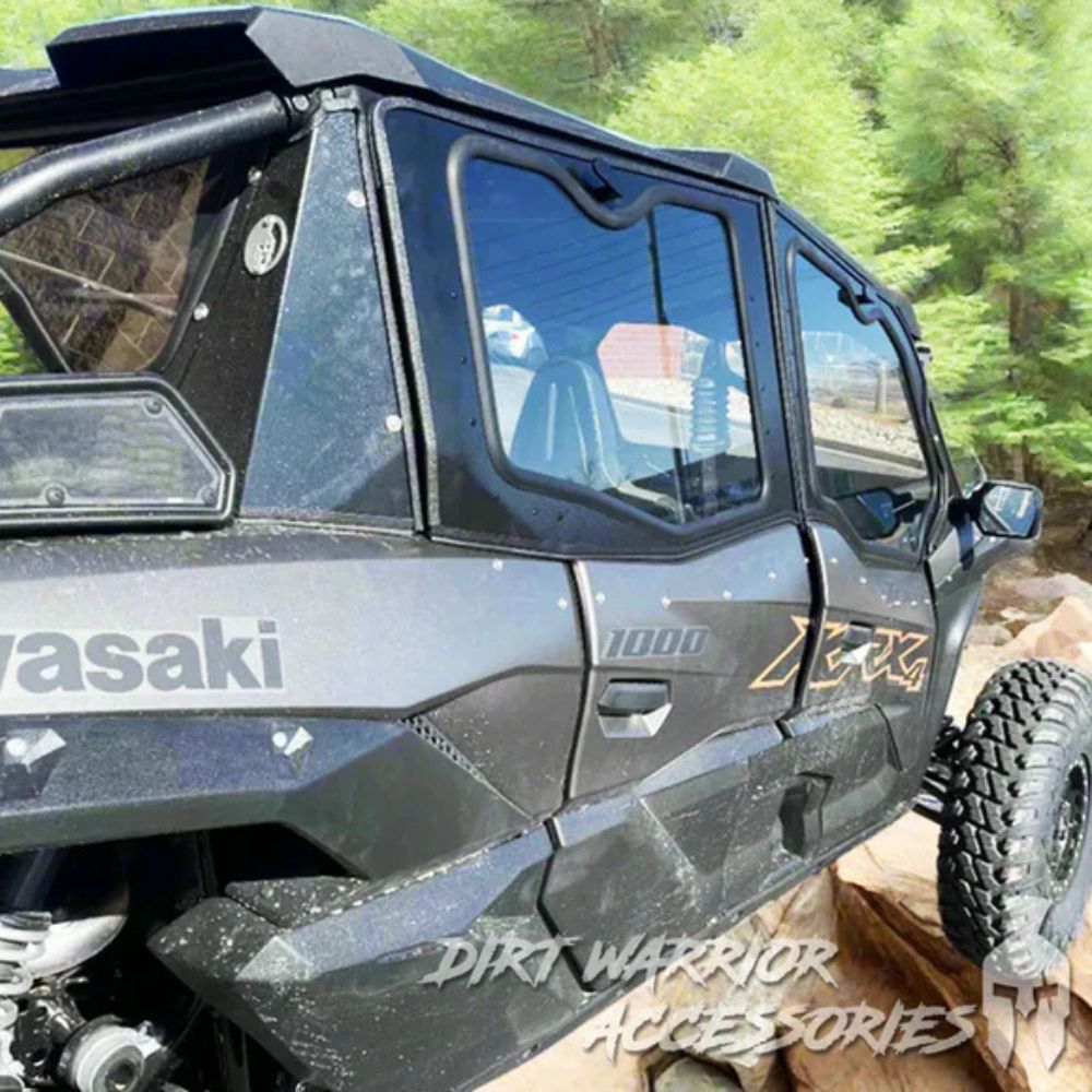 Dirt Warrior '13+ Kawasaki Teryx KRX 1000 4 Seat cab Enclosure  Upper Side Doors & Panels