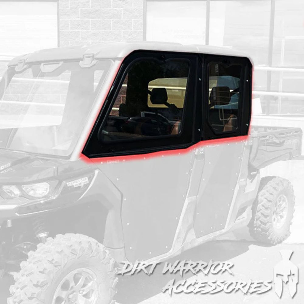 Dirt Warrior '16+ Can-Am Defender 4-Seat Cab Enclosure Upper Side Doors & Panels