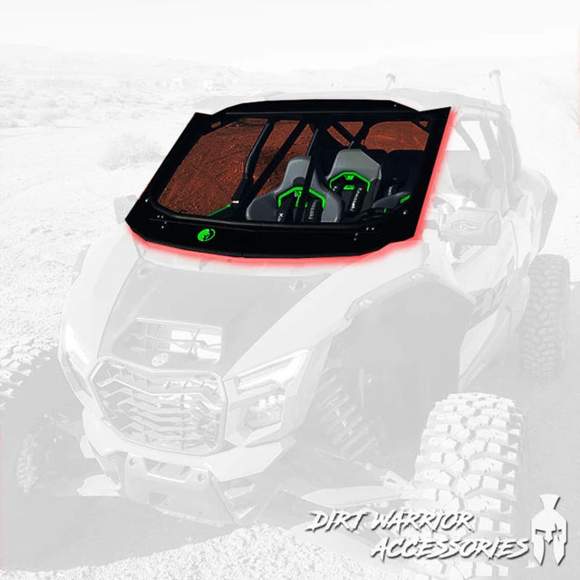 Dirt Warrior '25+ Kawasaki Teryx H2 Front Windshield w/ Intrusion Bars