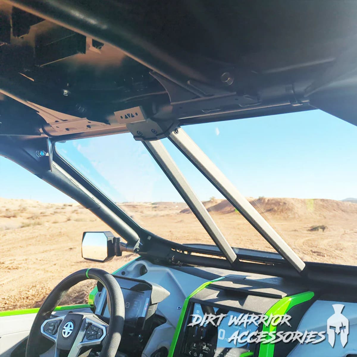 Dirt Warrior '25+ Kawasaki Teryx H2 Front Windshield w/ Intrusion Bars