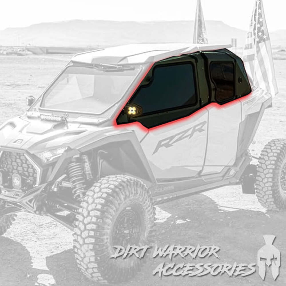 Dirt Warrior '25+ Polaris RZR Pro XP 4-Seat Cab Enclosure Upper Side Doors & Panels
