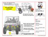 Dirty Teeth Racing '18-'25 Can-Am Defender 6×6 Billet 2″ Lift Kit