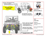Dirty Teeth Racing '18-'25 Can-Am Defender HD8 Billet 2″ Lift Kit
