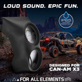 DS18 '17+ Can-Am Maverick X3 6.5" Waterfall Center Console Dual Speaker Pod w/ Digital LED Lights