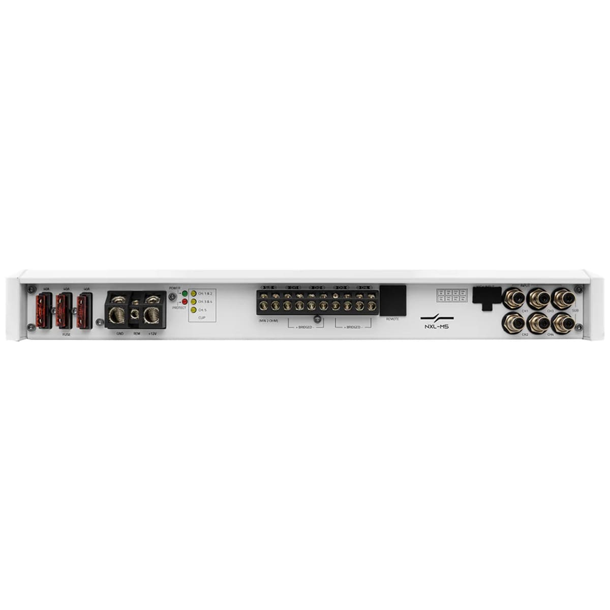 DS18 4 X 150 @ 4-Ohm & 1 X 600 Watts RMS @ 2 Ohm NXL 5-Channel Full-Range Class D IP55 Marine Amplifier