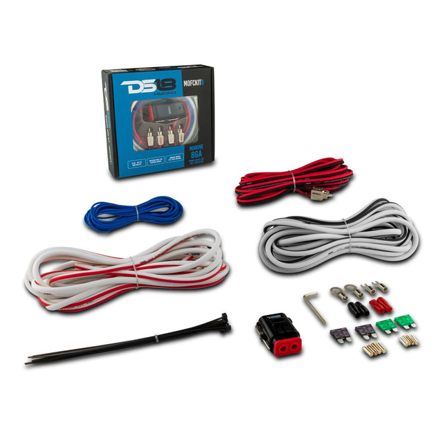 DS18 8-GA Marine Tinned OFC Amplifier Installation Kit