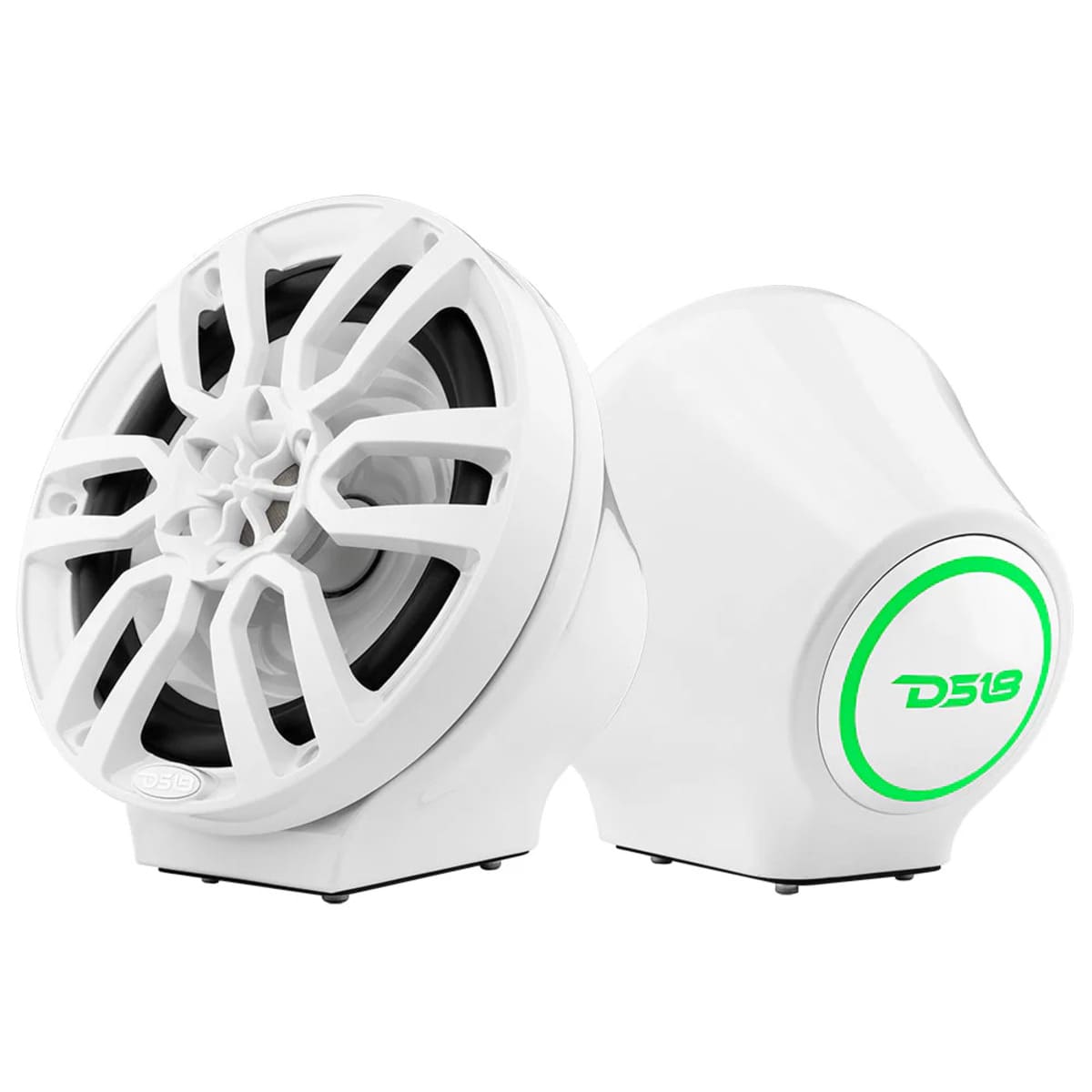 Pod mini ホワイト 2台セット DS18 8” Universal Flat Mount Kick Panel Speaker Pod w/ RGB LED Lights