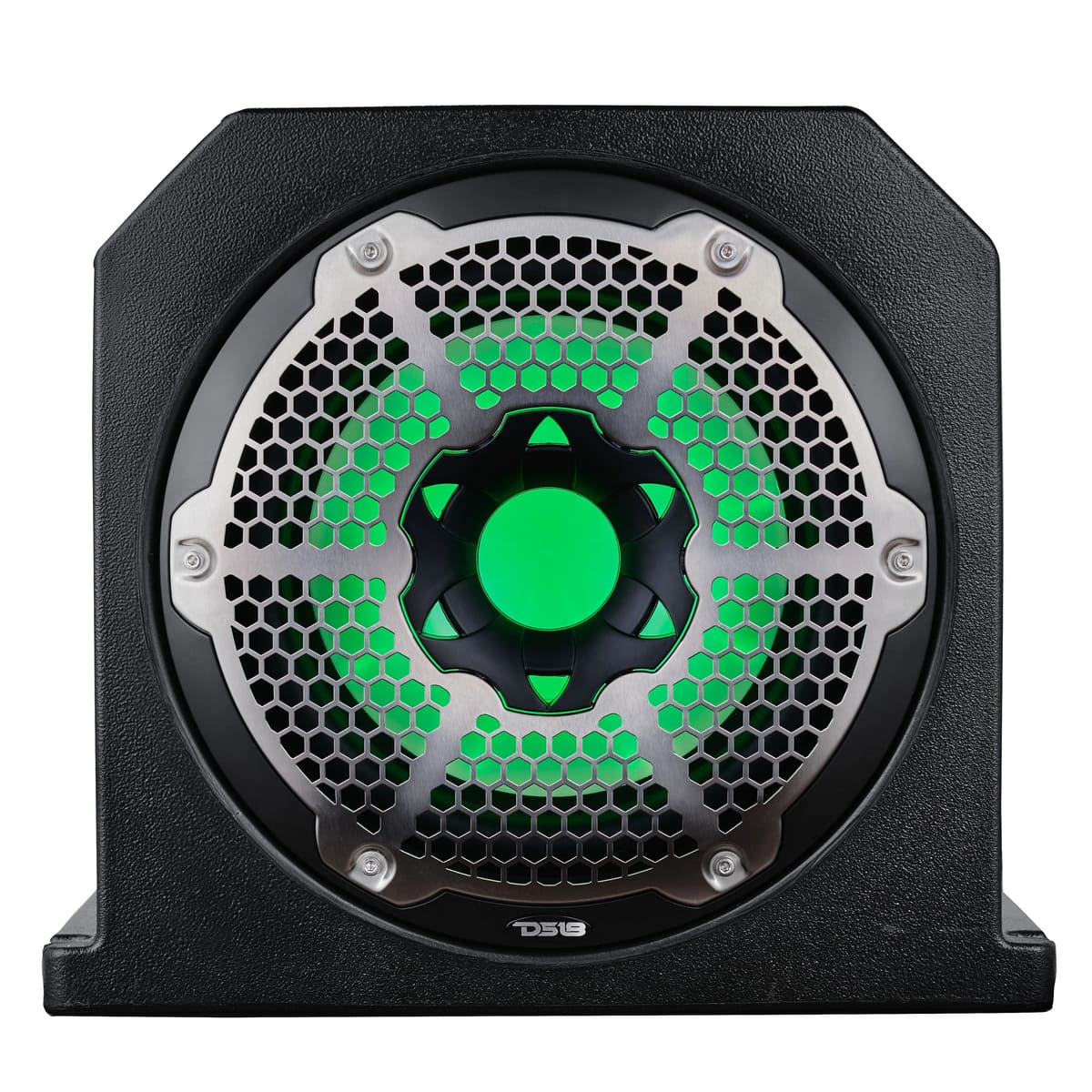 DS18 Dual 10" Marine Subwoofer Enclosure w/ 10" Passive Radiator & 350 Watts RMS 4-Ohm RGB LED Lights