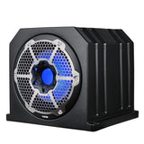 DS18 Dual 10" Marine Subwoofer Enclosure w/ 10" Passive Radiator & 350 Watts RMS 4-Ohm RGB LED Lights