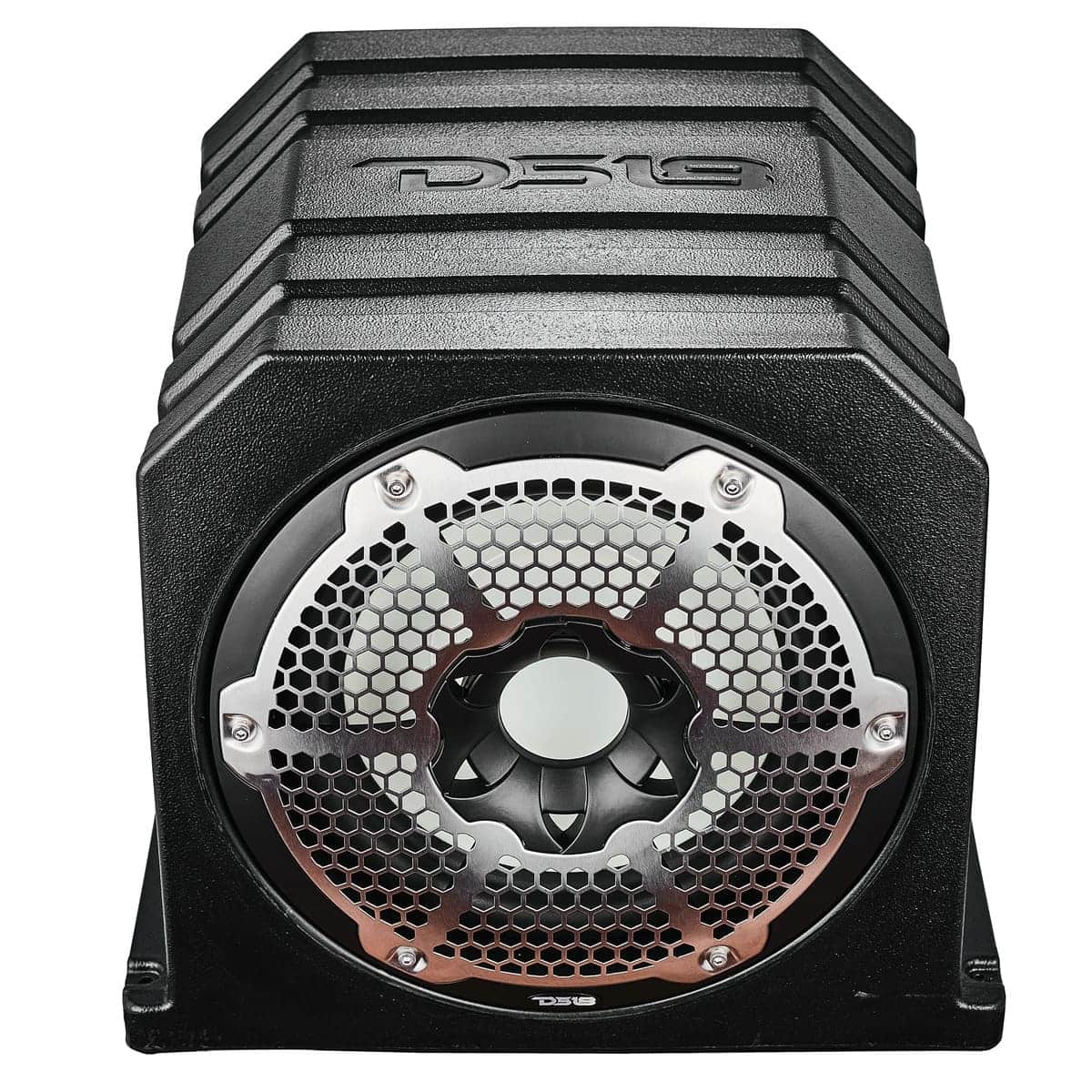 DS18 Dual 10" Marine Subwoofer Enclosure w/ 10" Passive Radiator & 350 Watts RMS 4-Ohm RGB LED Lights