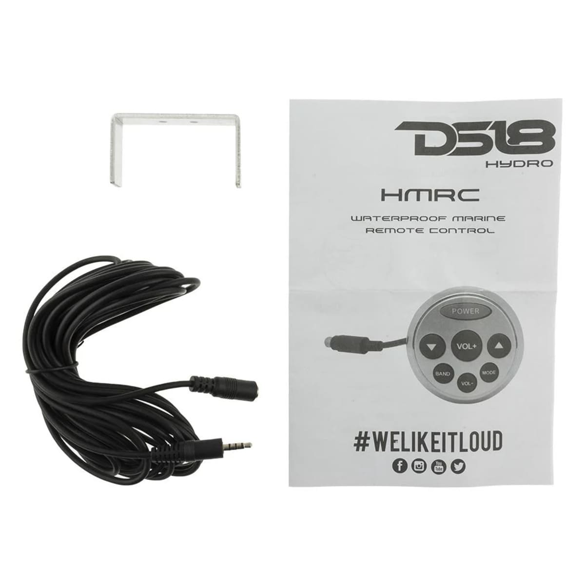 DS18 Hydro HMRC Marine & Powersports Digital Media Receiver Wired Remote Control