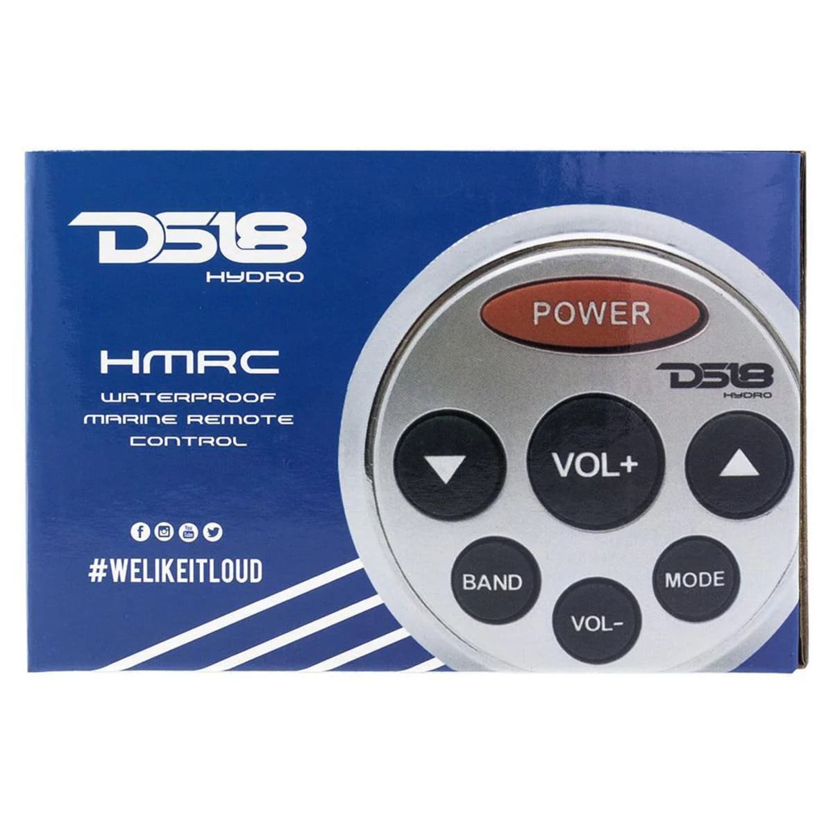 DS18 Hydro HMRC Marine & Powersports Digital Media Receiver Wired Remote Control