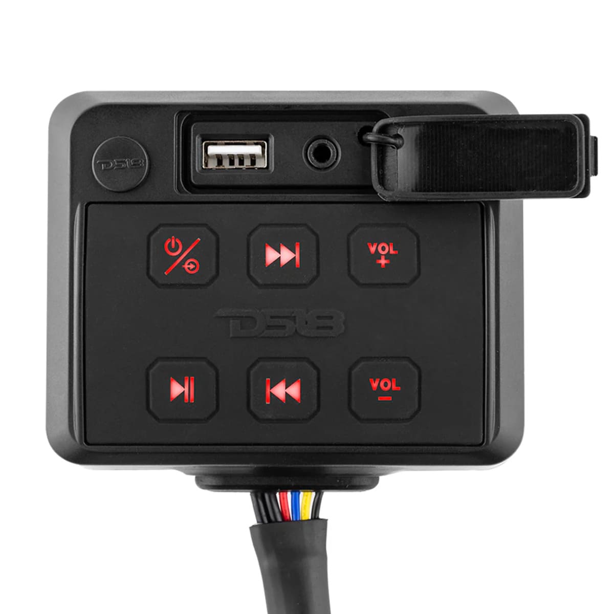 DS18 Marine & Powersports Waterproof Receiver Enclosure w/Bluetooth, AUX Input, USB Player & Controls