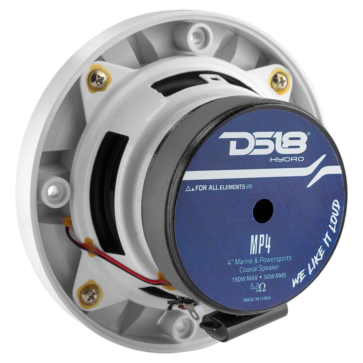 DS18 MP 4" 2-Way Coaxial Marine Speaker 50 Watts RMS 4-OHM