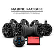 DS18 MP 4 x 4" Wakeboard Tower Speakers Package Amplifier & Bluetooth Audio Receiver 100 Watts Rms