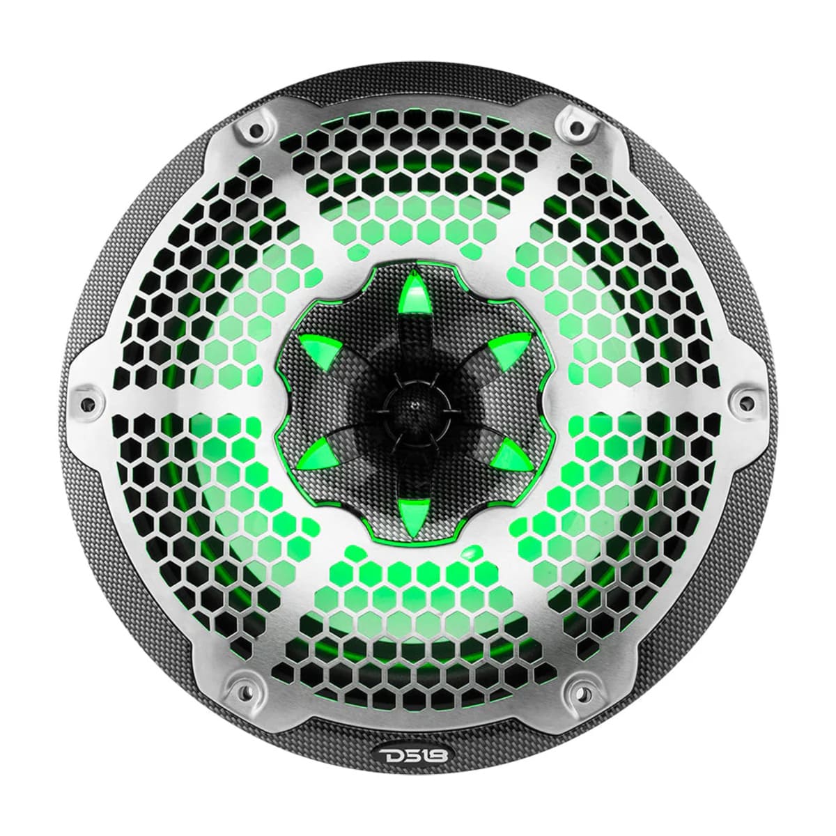 DS18 NXL 10" 2-Way Coaxial Marine Speaker with RGB LED Lights 200 Watts RMS 4-Ohm