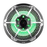 DS18 NXL 10" 2-Way Coaxial Marine Speaker with RGB LED Lights 200 Watts RMS 4-Ohm
