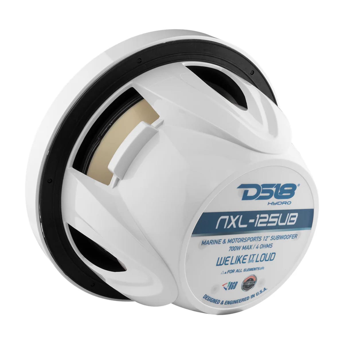 DS18 NXL 12" Marine Subwoofer With RGB LED Lights 350 Watts RMS SVC 4-Ohm