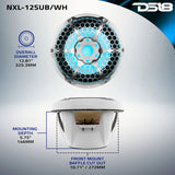 DS18 NXL 12" Marine Subwoofer With RGB LED Lights 350 Watts RMS SVC 4-Ohm