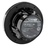 DS18 NXL 6.5" 2-Way Coaxial Marine Speaker w/ 100 Watts RMS 4-Ohm RGB LED Lights - Black Carbon Fiber