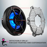 DS18 NXL 6.5" 2-Way Coaxial Marine Speaker w/ 100 Watts RMS 4-Ohm RGB LED Lights