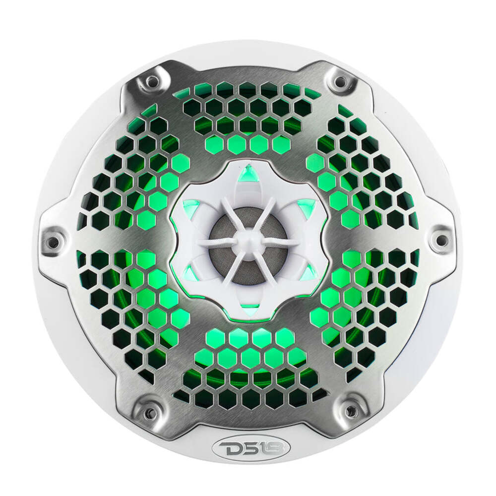 DS18 NXL 6.5" 2-Way Coaxial Marine Speaker w/ 100 Watts RMS 4-Ohm RGB LED Lights