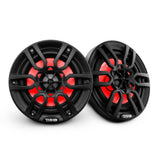 DS18 NXL 6.5" 2-Way Coaxial Marine Speaker w/ 100 Watts RMS 4-Ohm RGB LED Lights