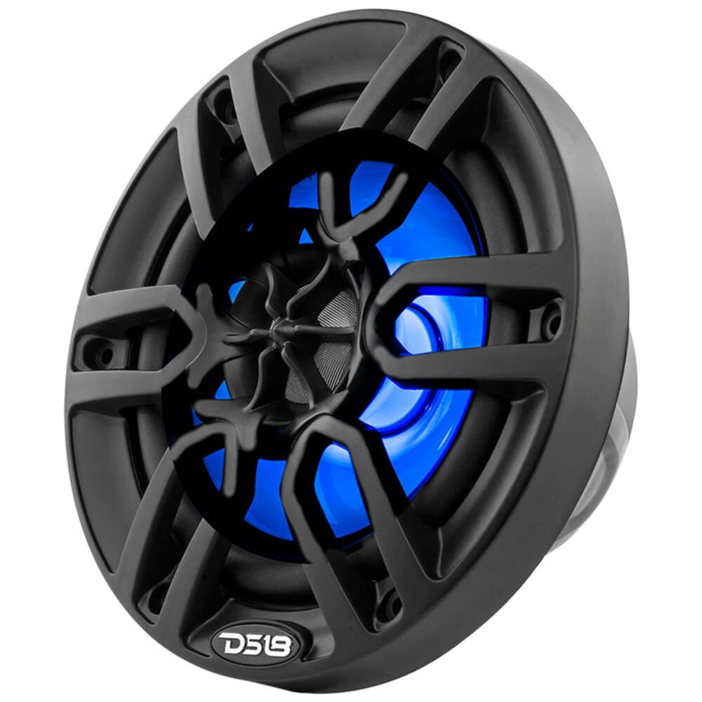 DS18 NXL 6.5" 2-Way Coaxial Marine Speaker w/ 100 Watts RMS 4-Ohm RGB LED Lights
