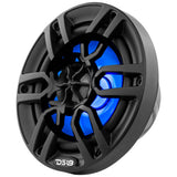 DS18 NXL 6.5" 2-Way Coaxial Marine Speaker w/ 100 Watts RMS 4-Ohm RGB LED Lights