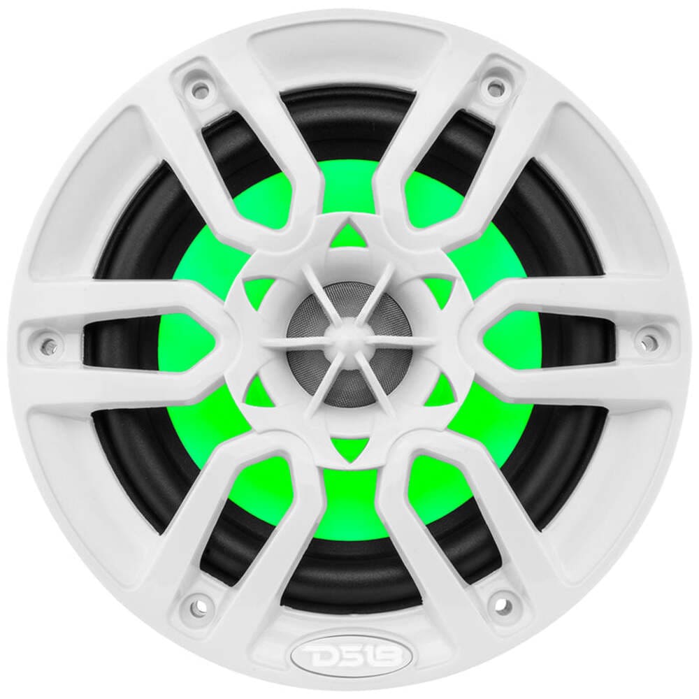 DS18 NXL 6.5" 2-Way Coaxial Marine Speaker w/ 100 Watts RMS 4-Ohm RGB LED Lights