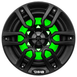 DS18 NXL 6.5" 2-Way Coaxial Marine Speaker w/ 100 Watts RMS 4-Ohm RGB LED Lights