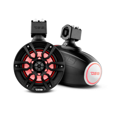 DS18 NXL 6.5" Marine Water Resistant Wakeboard Tower Speakers with Integrated RGB LED Lights 300 Watts