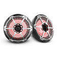 DS18 NXL 8" 2-Way Coaxial Marine Speaker w/ 125 Watts RMS 4-Ohm RGB LED Lights - Black Carbon Fiber