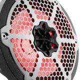 DS18 NXL 8" 2-Way Coaxial Marine Speaker w/ 125 Watts RMS 4-Ohm RGB LED Lights - Black Carbon Fiber