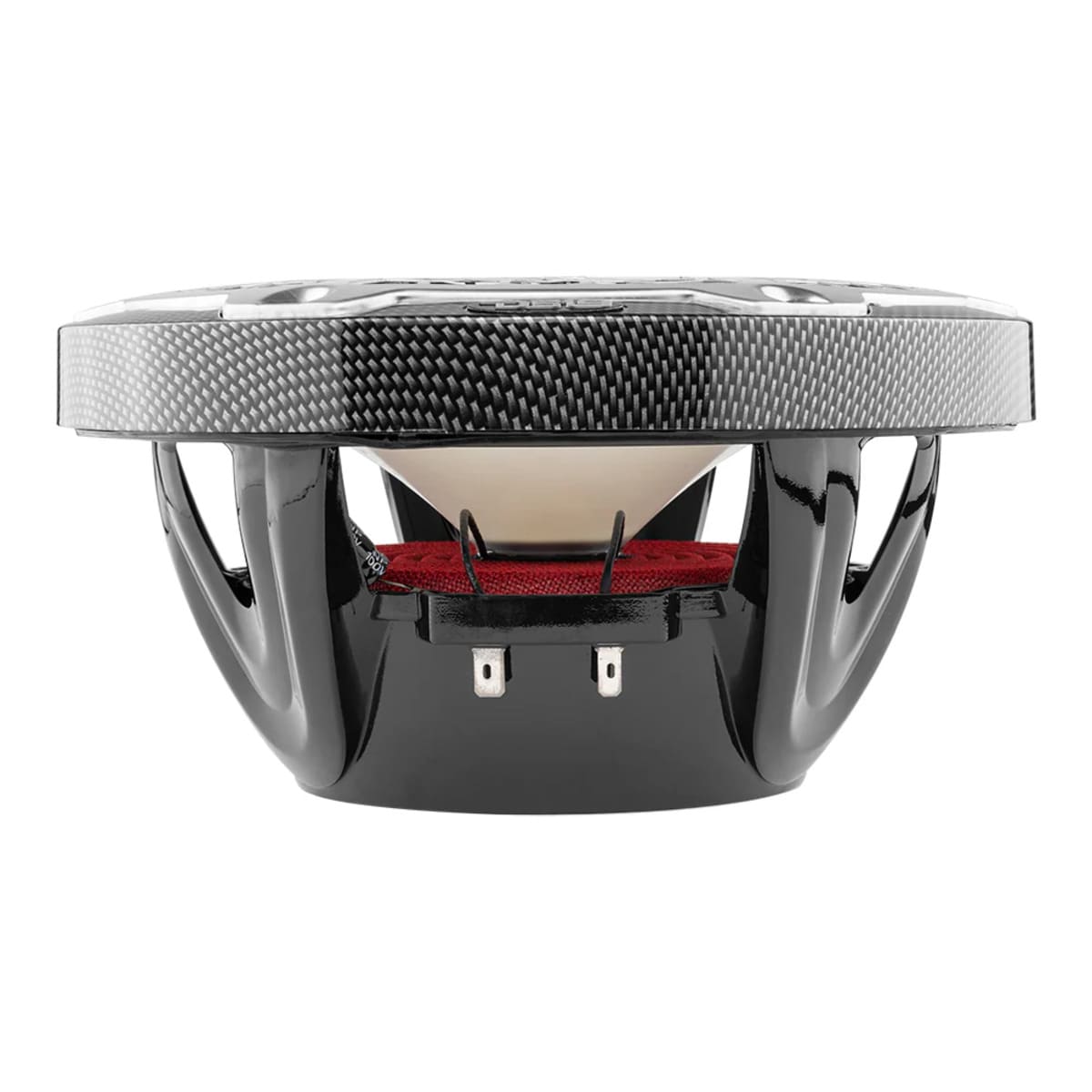 DS18 NXL 8" 2-Way Coaxial Marine Speaker w/ 125 Watts RMS 4-Ohm RGB LED Lights - Black Carbon Fiber